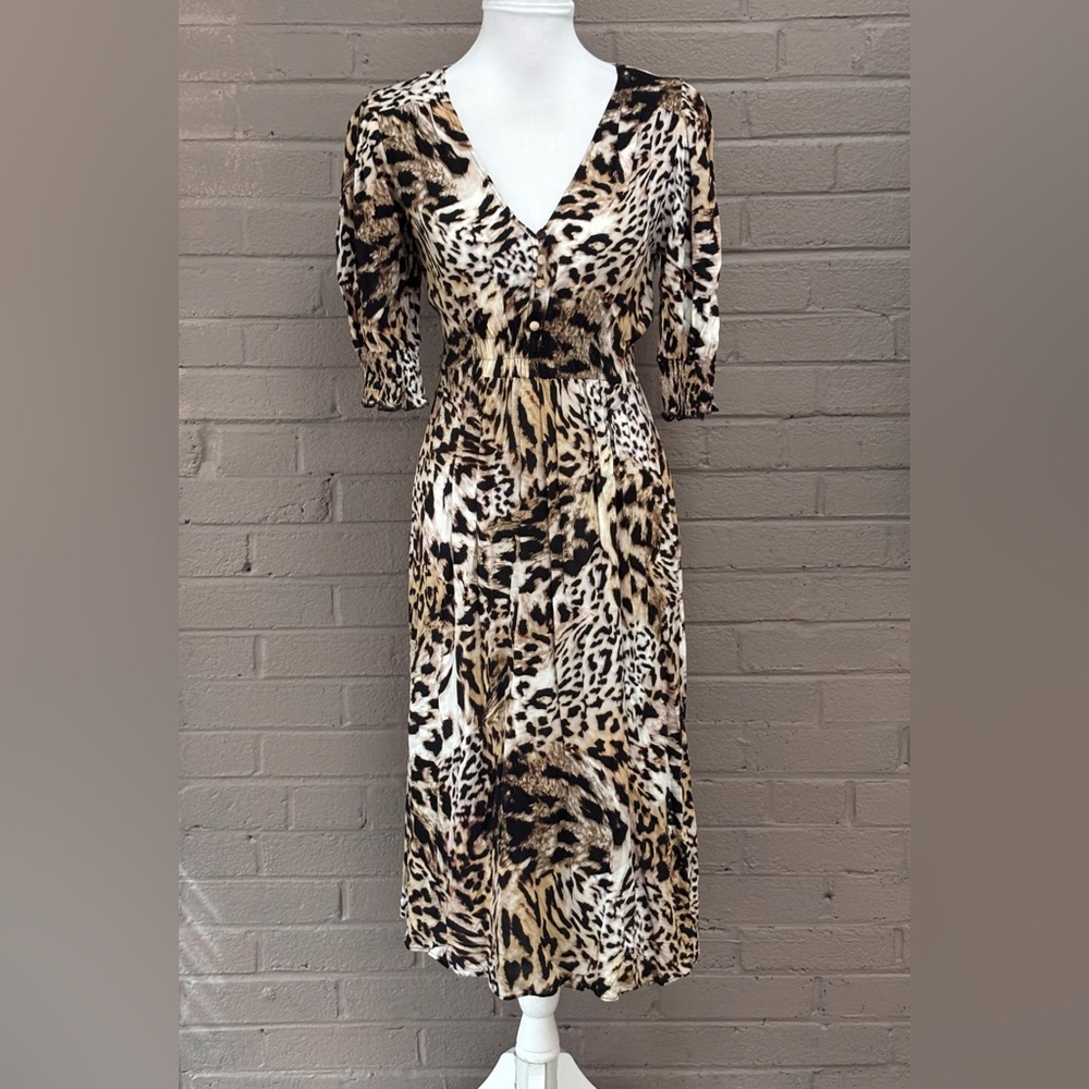 Banana Republic Animal Print Dress 6